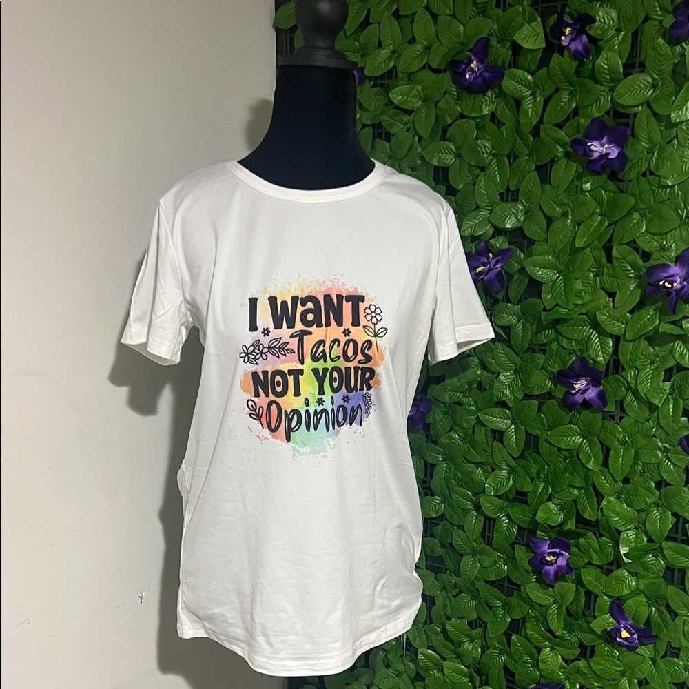 NEW Women’s White Graphic T-Shirt Size S